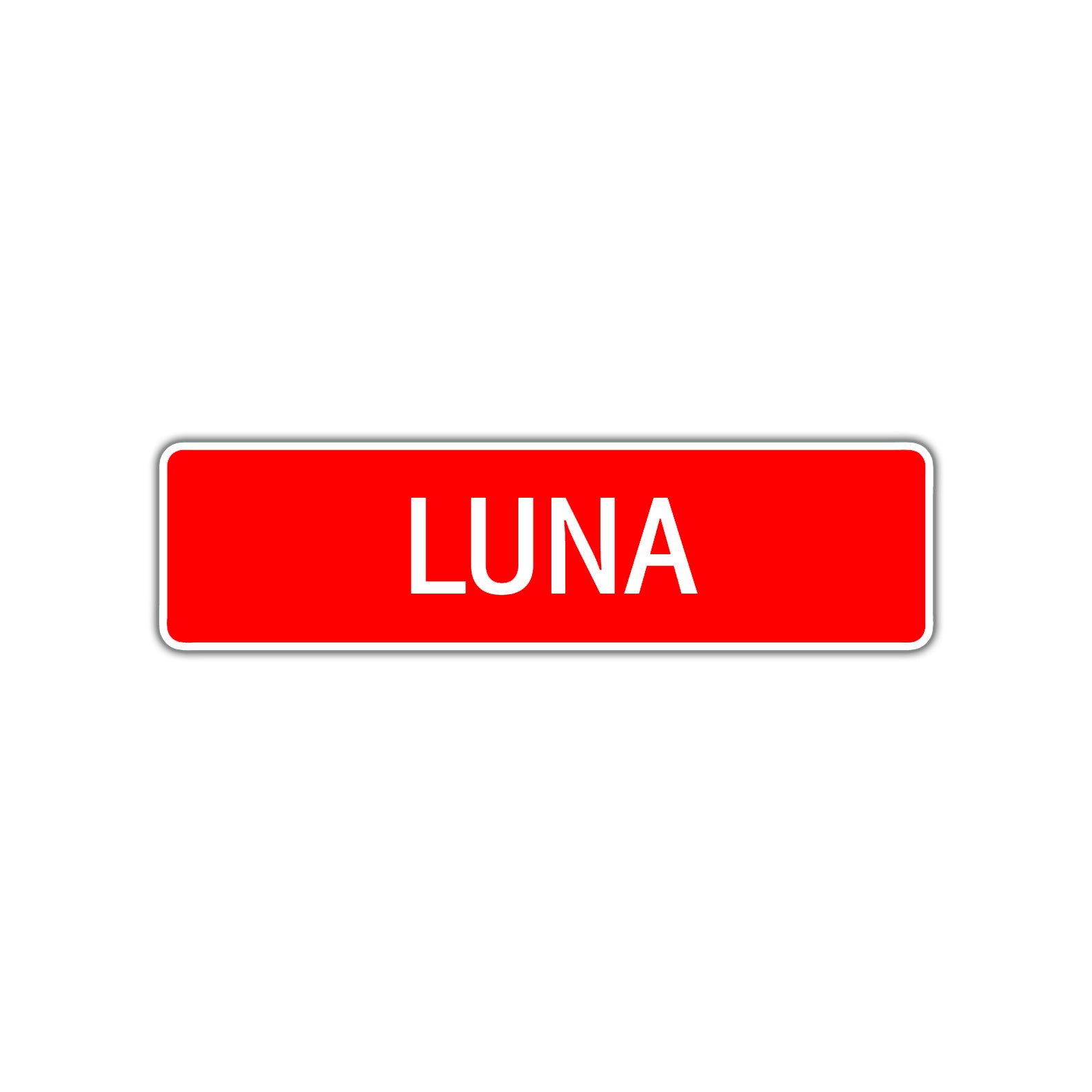Luna Street Sign Children Name Room Plate