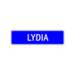 Lydia Street Sign Children Name Room Plate