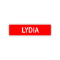 Lydia Street Sign Children Name Room Plate