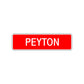 Peyton Street Sign Children Name Room Plate