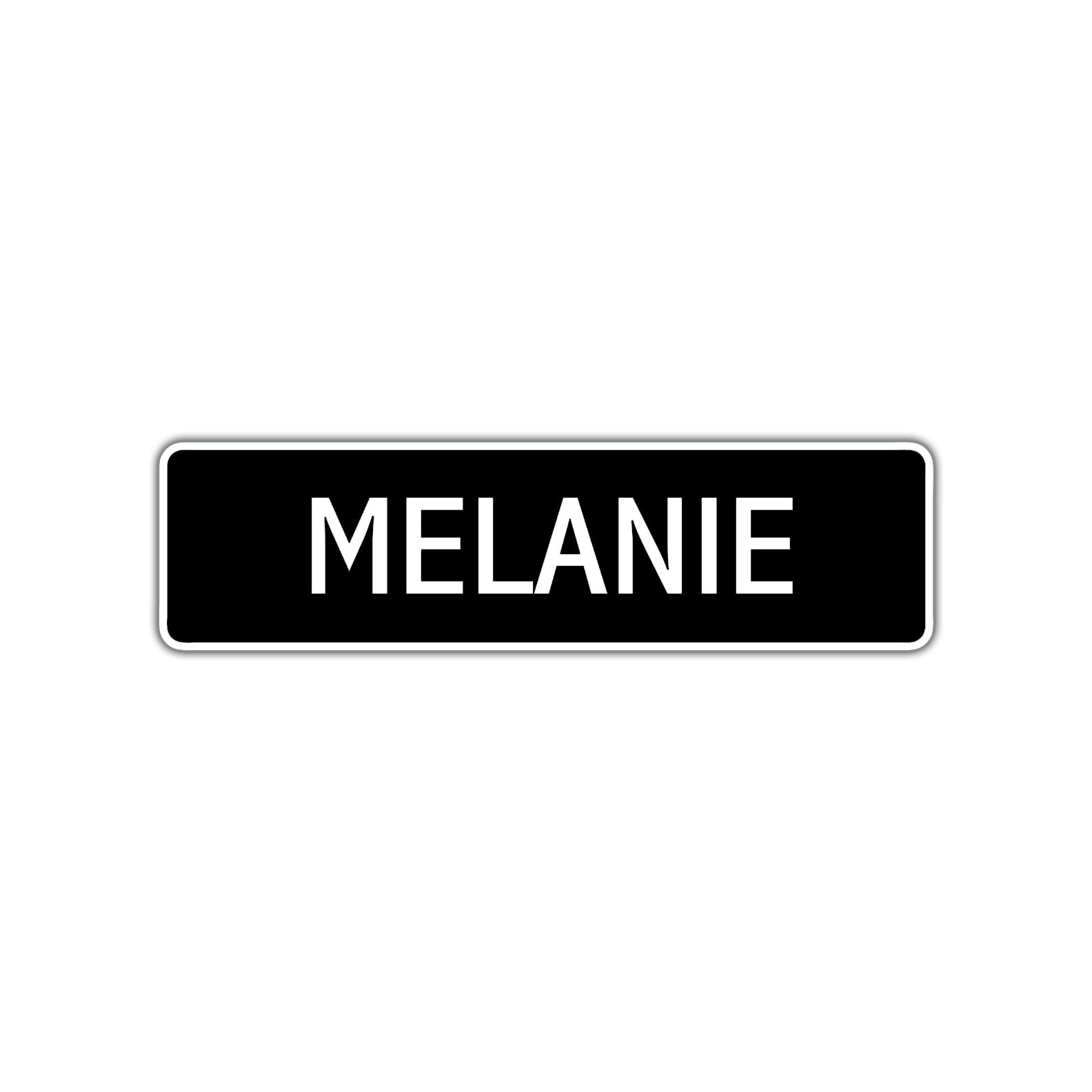 Melanie Street Sign Children Name Room Plate