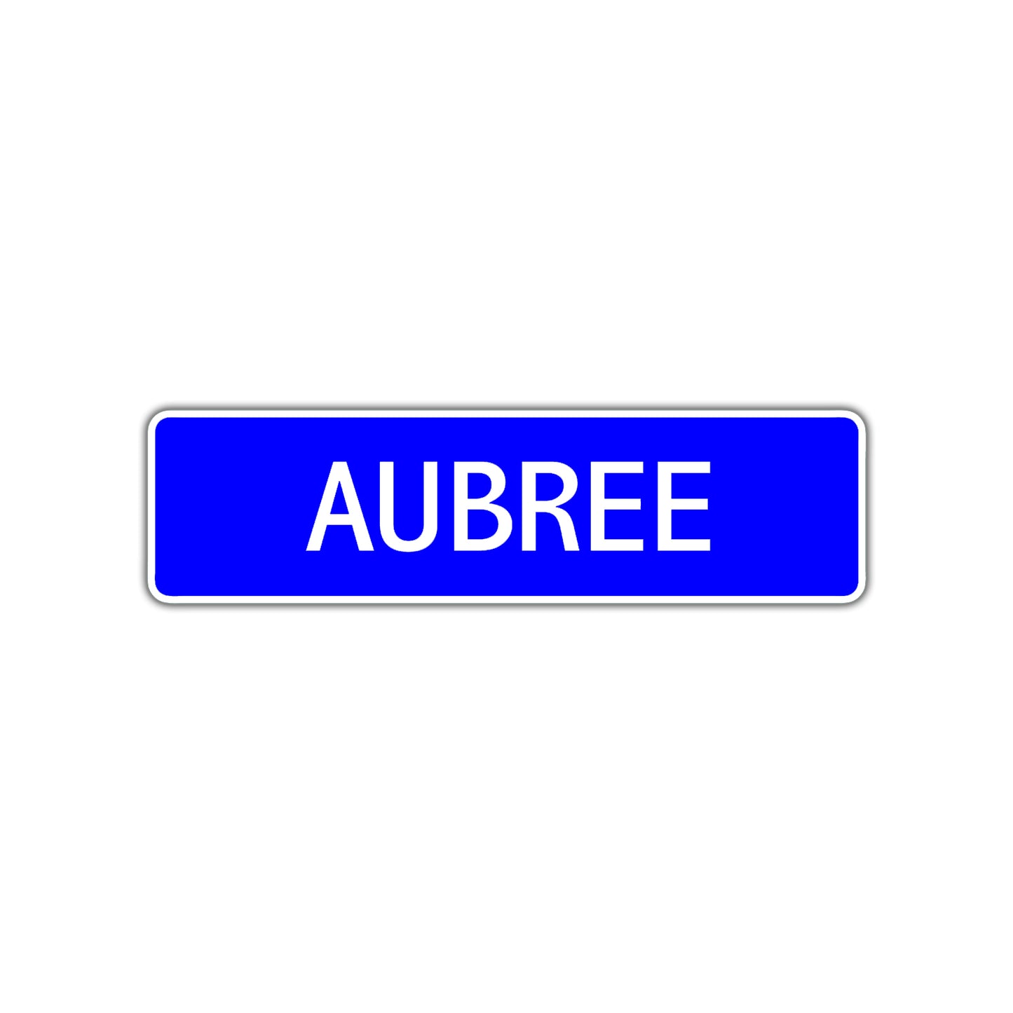 Aubree Street Sign Children Name Room Plate