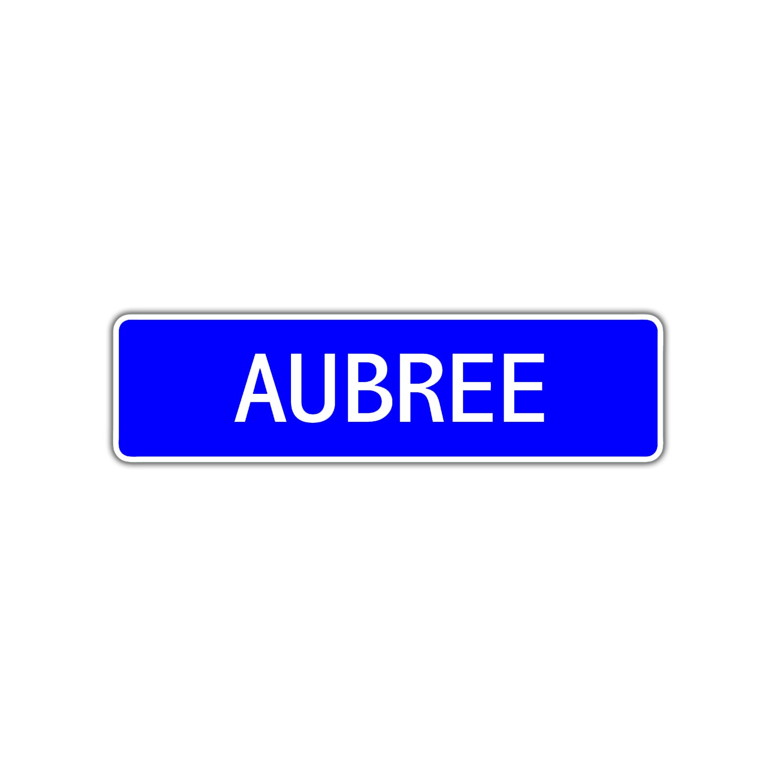 Aubree Street Sign Children Name Room Plate