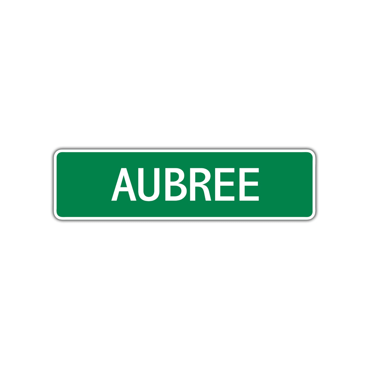 Aubree Street Sign Children Name Room Plate