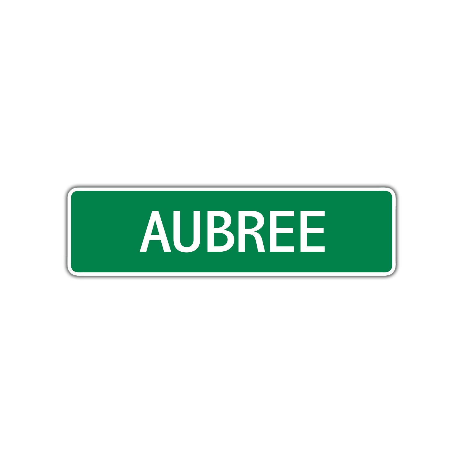Aubree Street Sign Children Name Room Plate