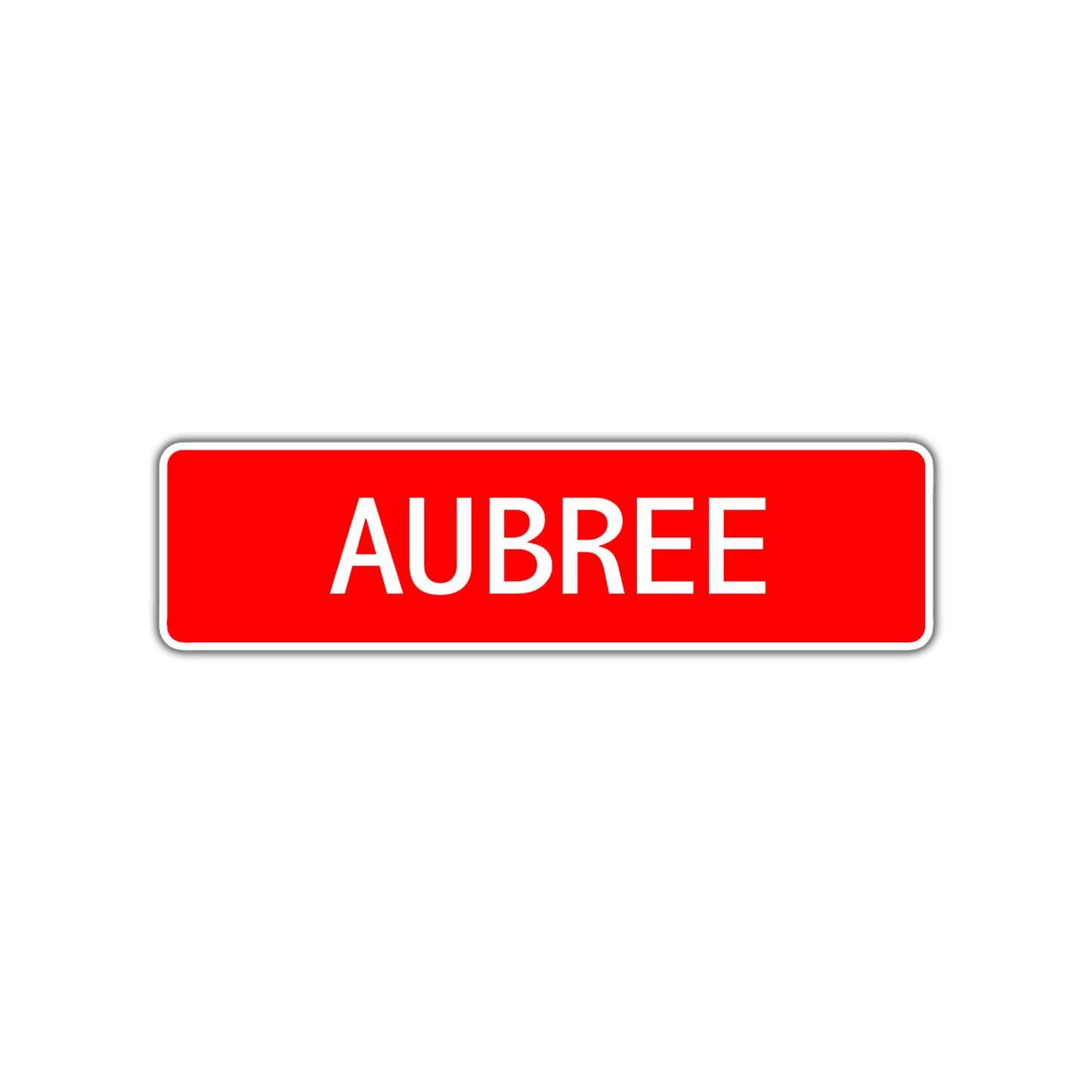 Aubree Street Sign Children Name Room Plate