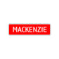 Mackenzie Street Sign Children Name Room Plate