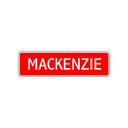 Mackenzie Street Sign Children Name Room Plate