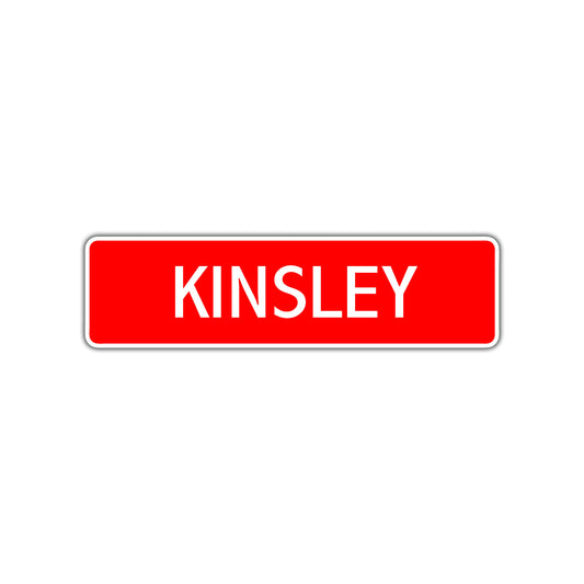 Kinsley Street Sign Children Name Room Plate