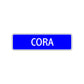 Cora Street Sign Children Name Room Plate