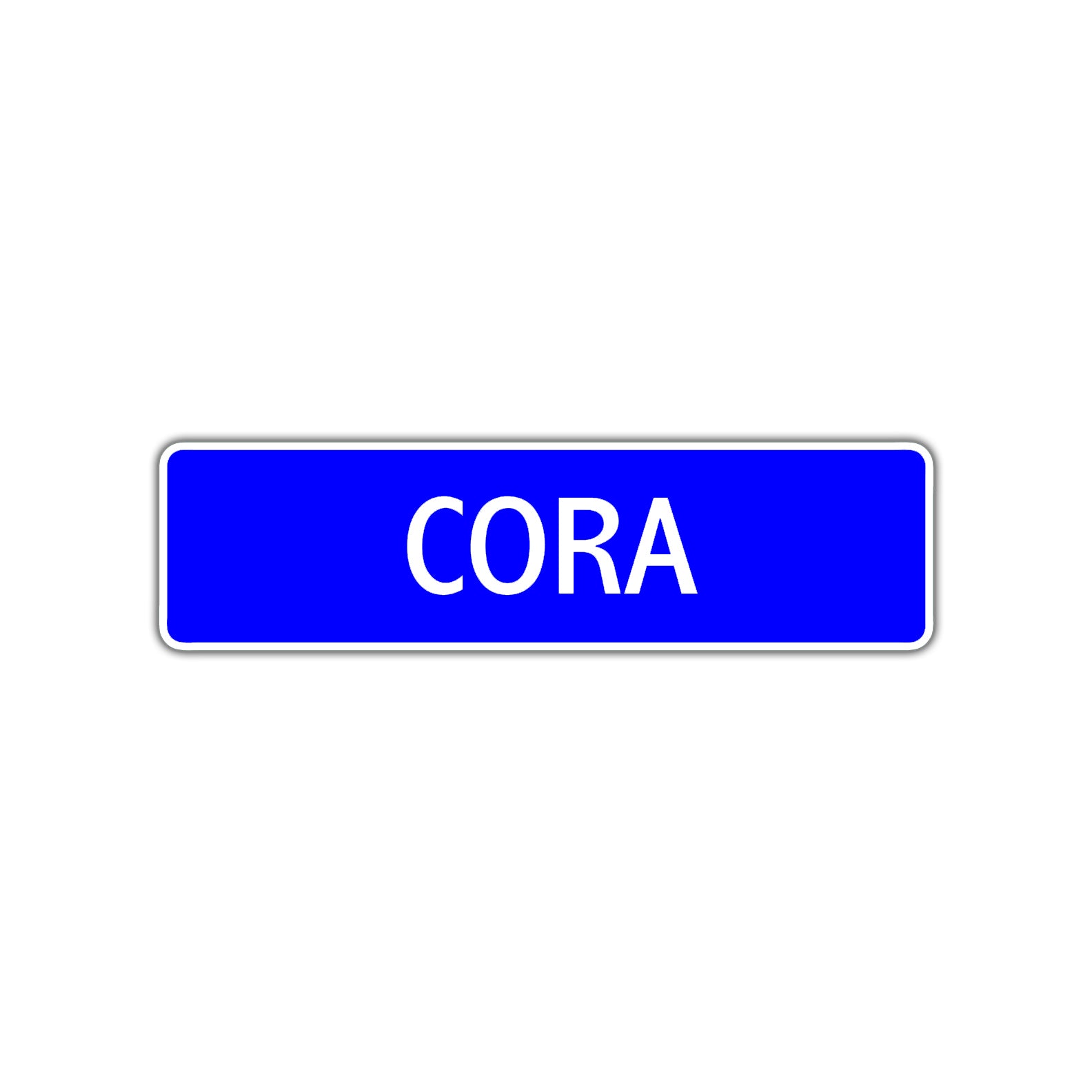 Cora Street Sign Children Name Room Plate