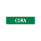 Cora Street Sign Children Name Room Plate