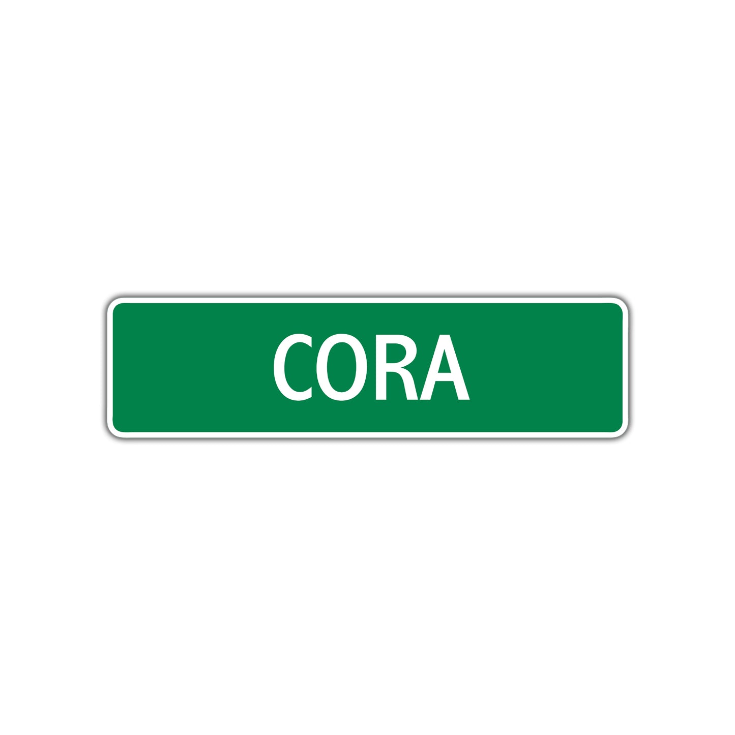 Cora Street Sign Children Name Room Plate
