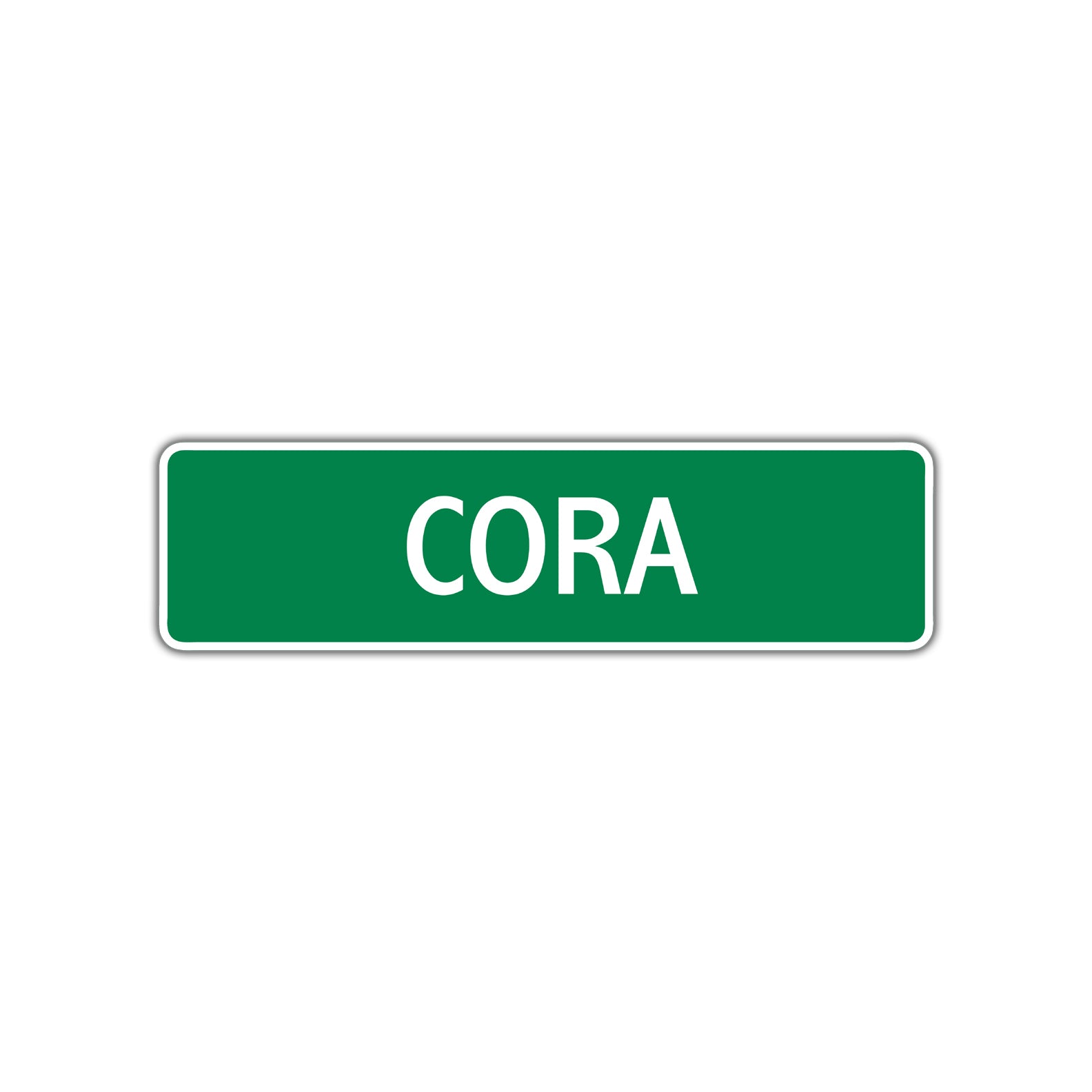 Cora Street Sign Children Name Room Plate