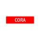 Cora Street Sign Children Name Room Plate