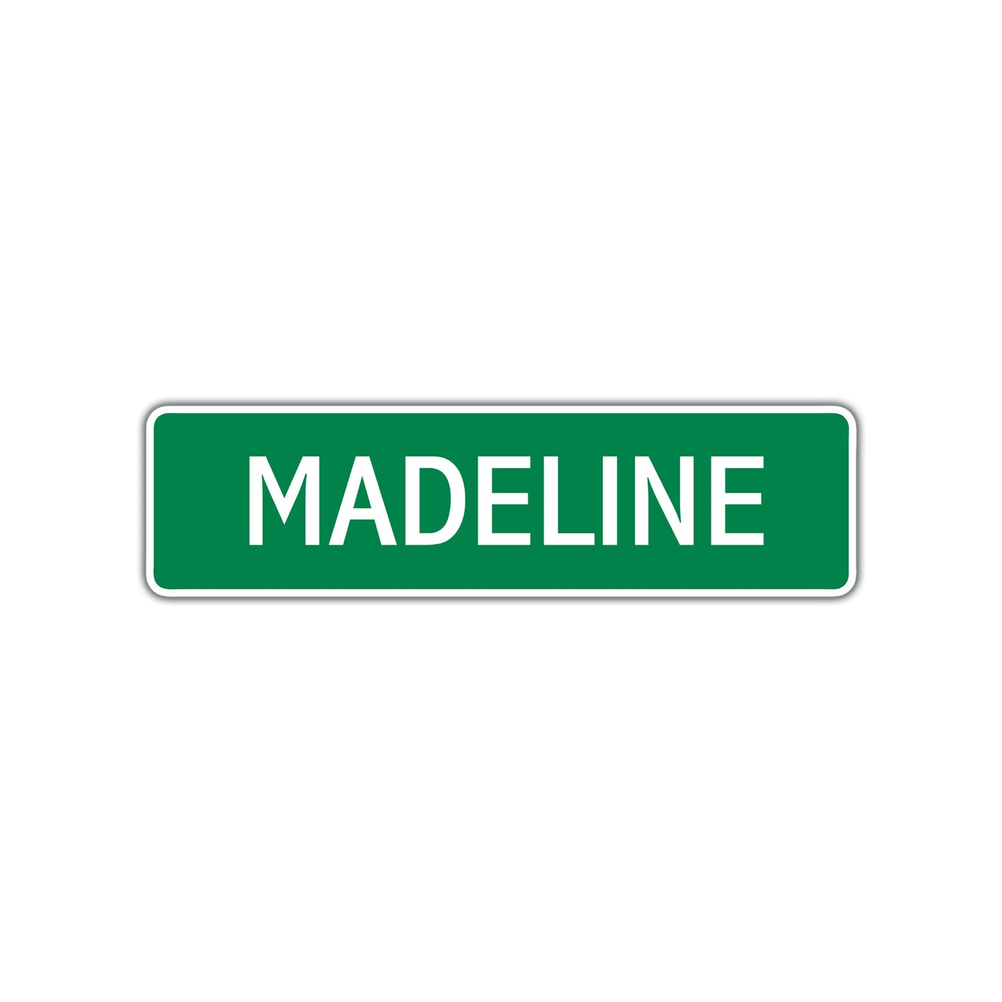 Madeline Street Sign Children Name Room Plate
