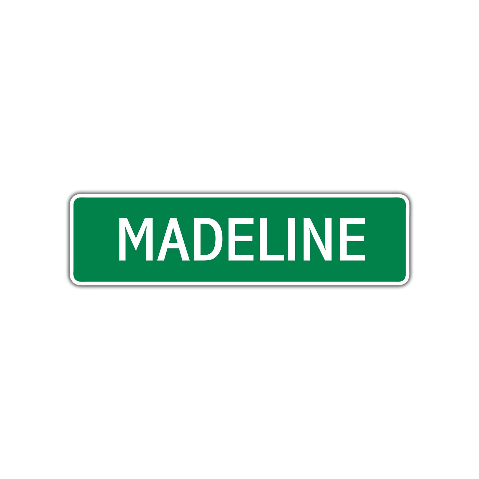 Madeline Street Sign Children Name Room Plate