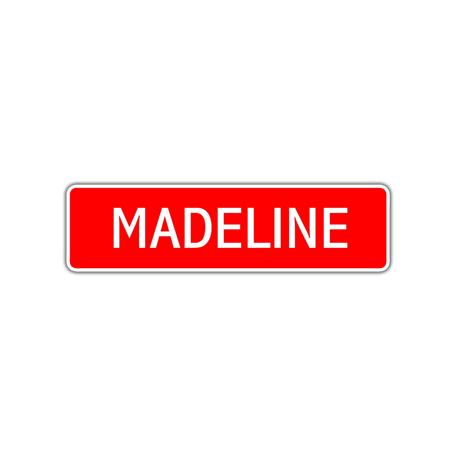 Madeline Street Sign Children Name Room Plate