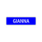 Gianna Street Sign Children Name Room Plate