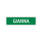 Gianna Street Sign Children Name Room Plate
