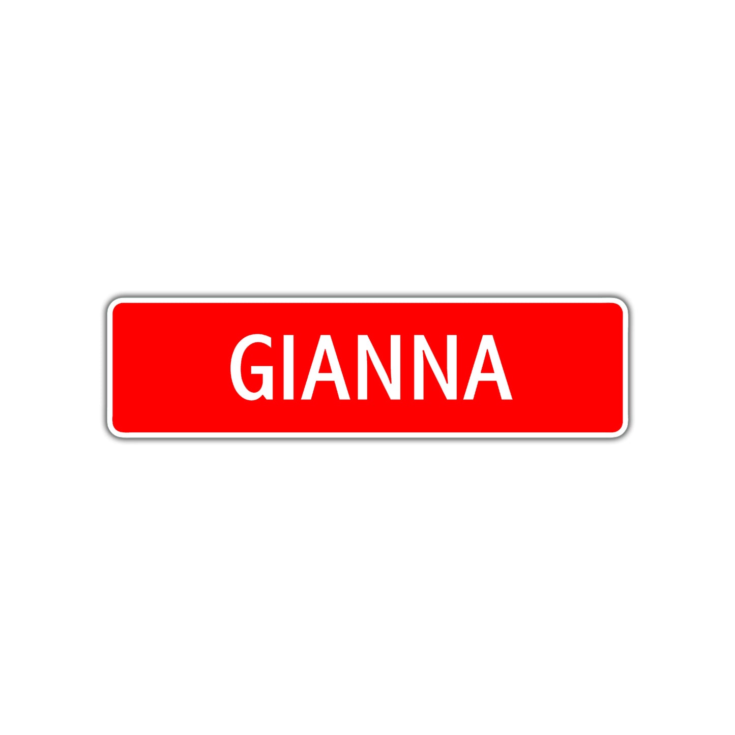Gianna Street Sign Children Name Room Plate