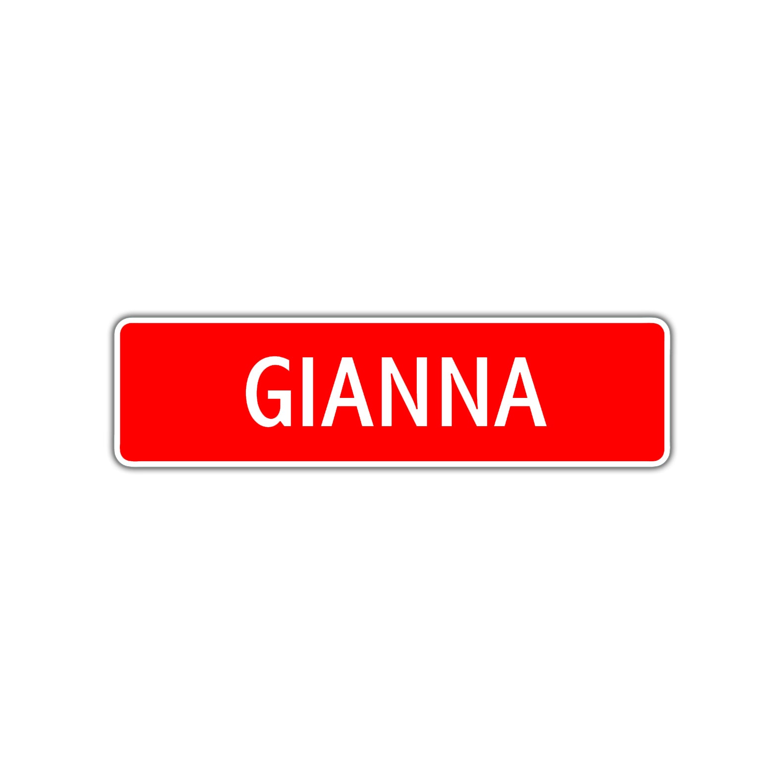 Gianna Street Sign Children Name Room Plate