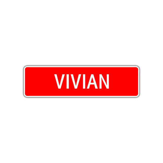 Vivian Street Sign Children Name Room Plate