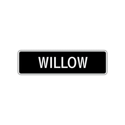 Willow Street Sign Children Name Room Plate