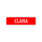 Clara Street Sign Children Name Room Plate