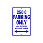 250 0 Motorcycle Bike Parking Only All Others Will Be Towed Metal Sign Plate