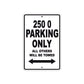 250 0 Motorcycle Bike Parking Only All Others Will Be Towed Metal Sign Plates