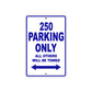 250 Motorcycle Bike Parking Only All Others Will Be Towed Aluminum Sign Plate