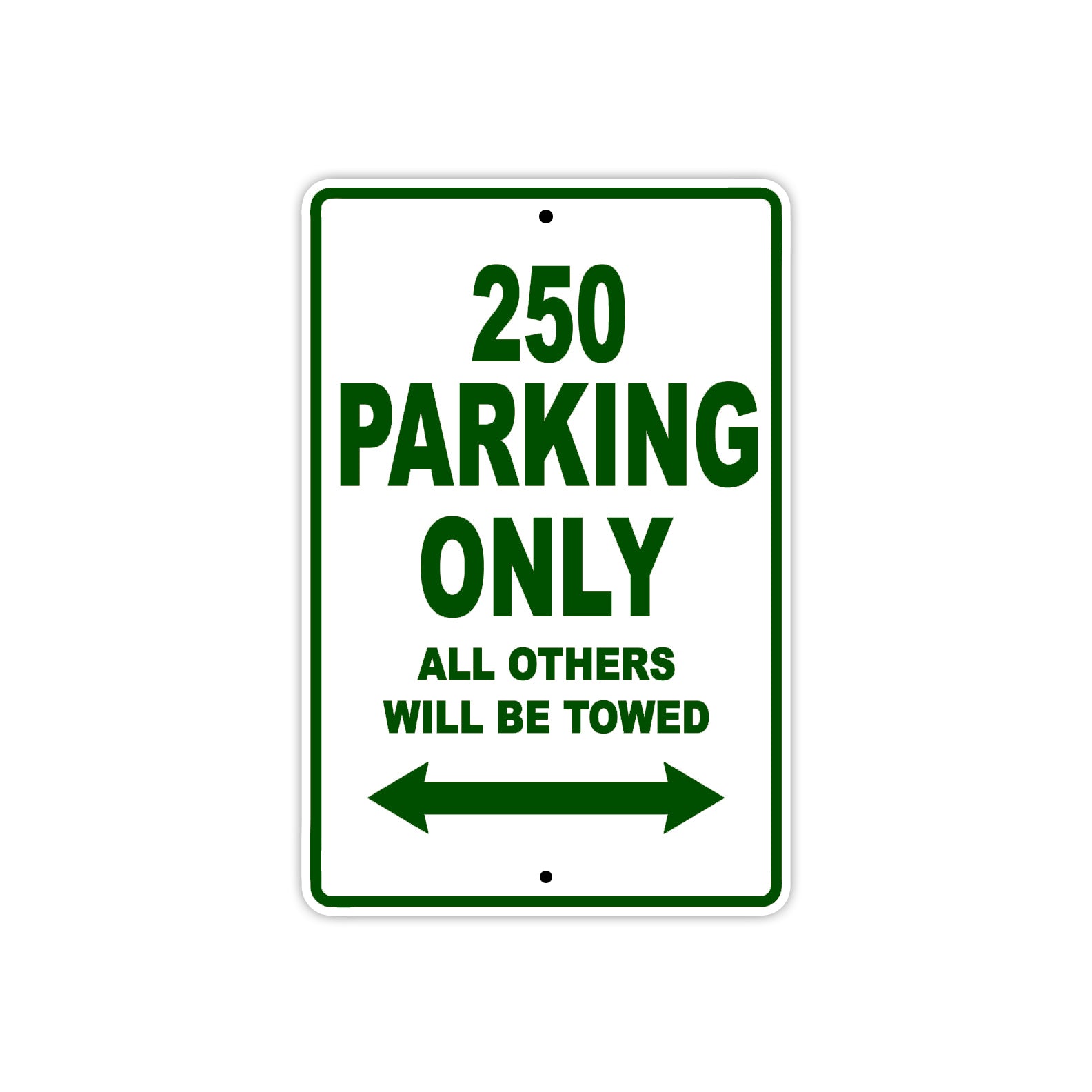 250 Motorcycle Bike Parking Only All Others Will Be Towed Sign Plate