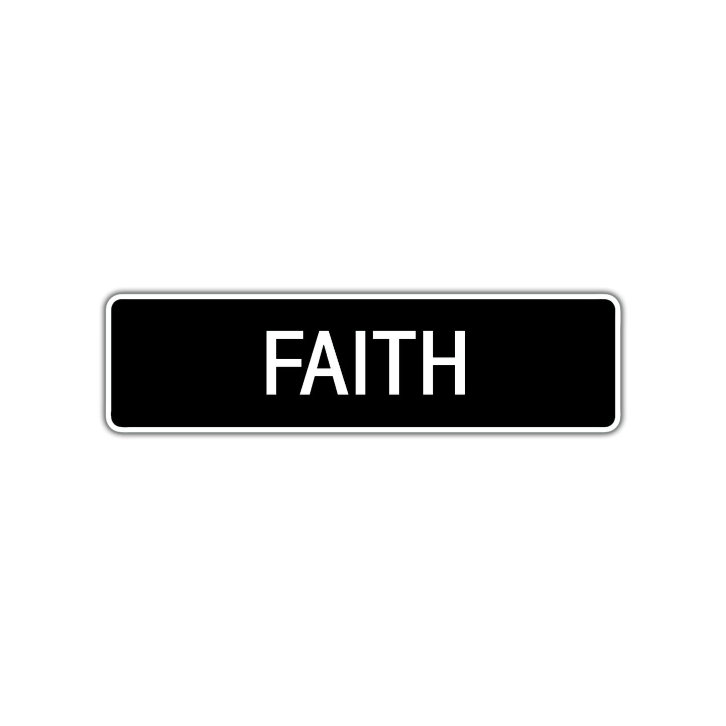 Faith Street Sign Children Name Room Plate