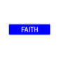 Faith Street Sign Children Name Room Plate