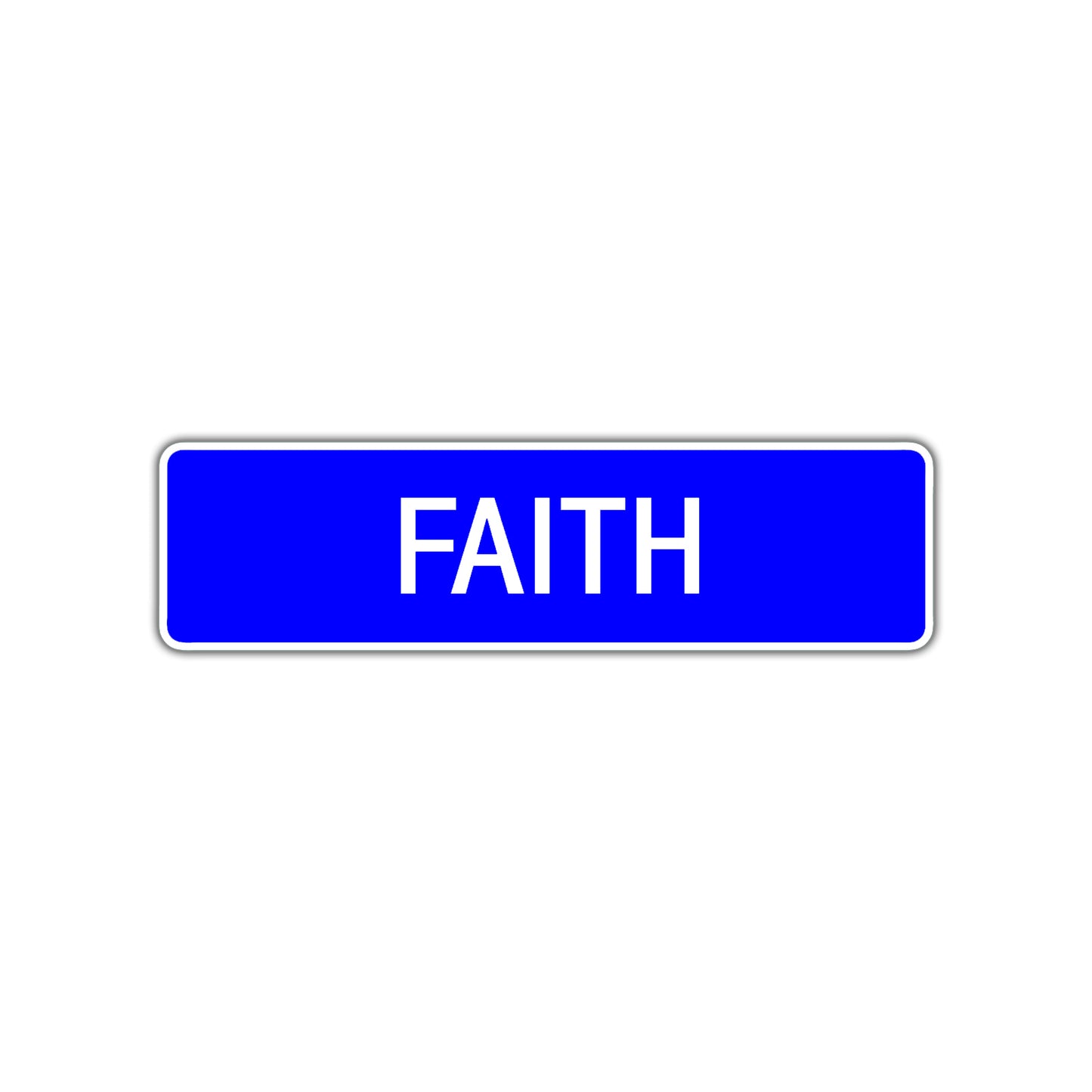 Faith Street Sign Children Name Room Plate