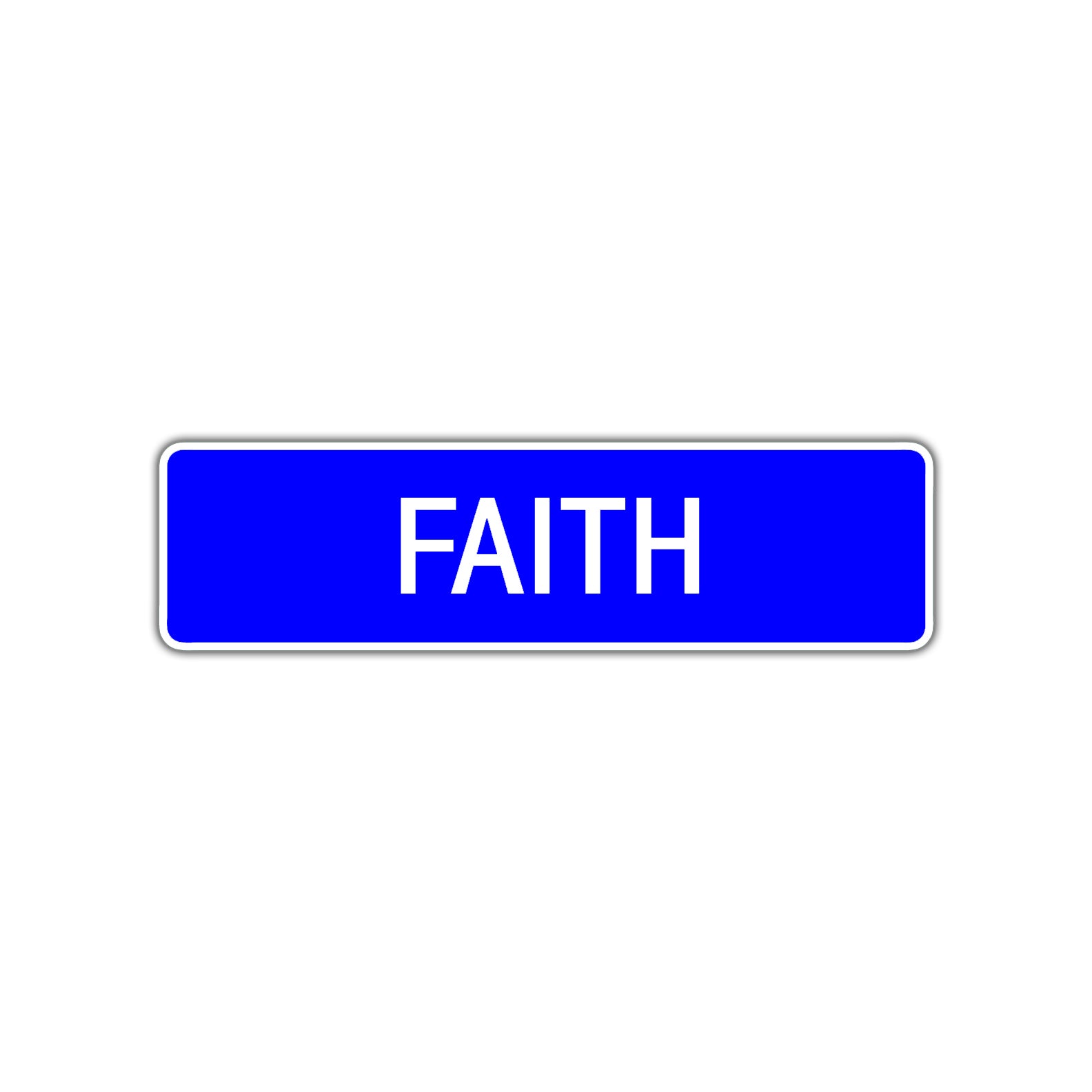 Faith Street Sign Children Name Room Plate