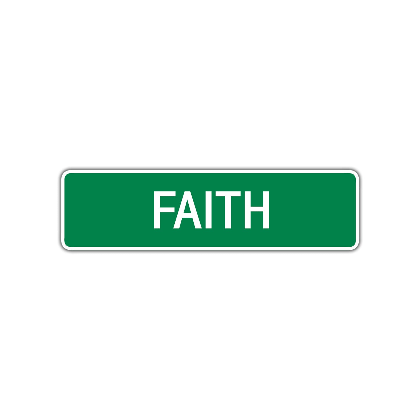 Faith Street Sign Children Name Room Plate