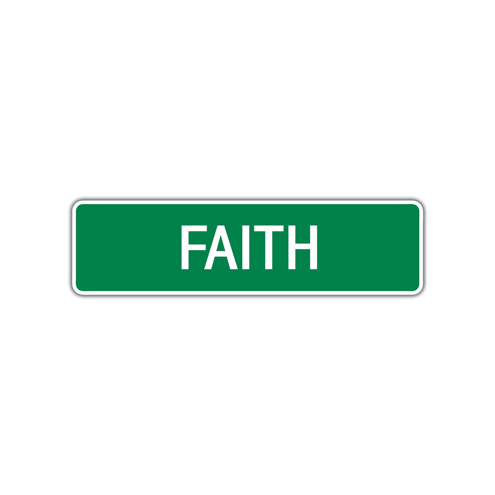 Faith Street Sign Children Name Room Plate