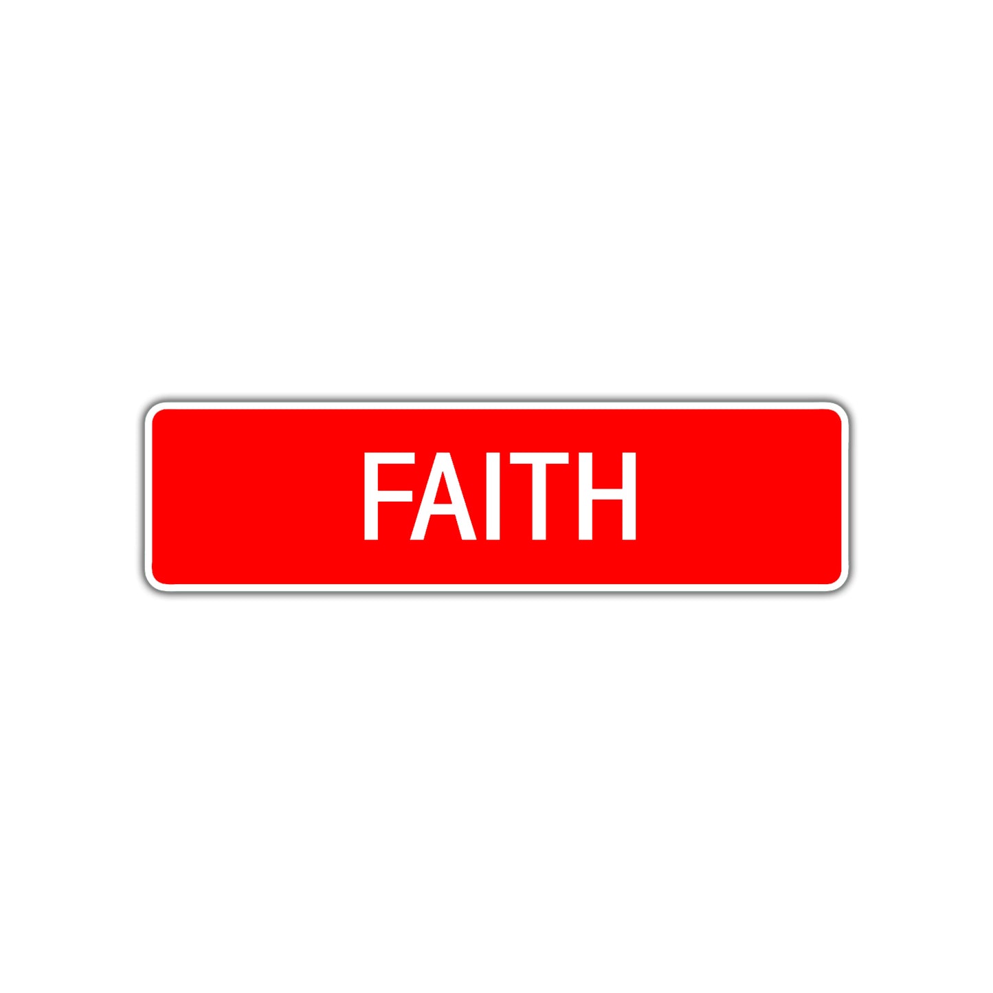 Faith Street Sign Children Name Room Plate