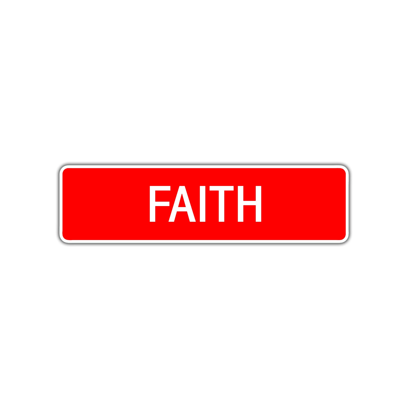 Faith Street Sign Children Name Room Plate