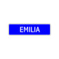 Emilia  Street Sign Children Name Room Plate