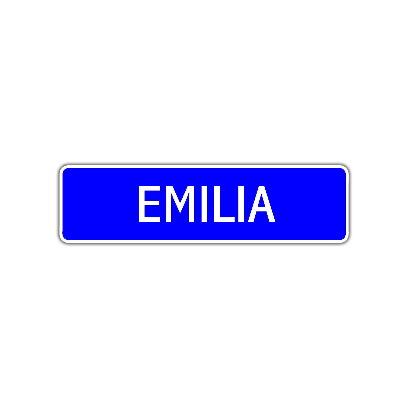 Emilia  Street Sign Children Name Room Plate