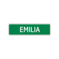 Emilia  Street Sign Children Name Room Plate