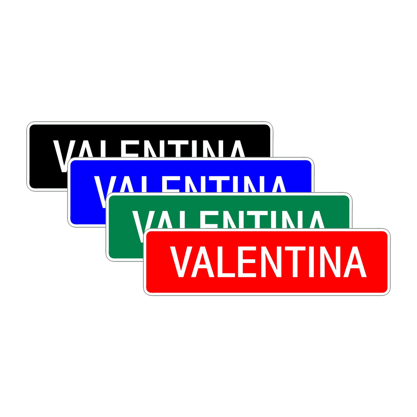 Valentina Street Sign Children Name Room Plate