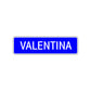 Valentina Street Sign Children Name Room Plate
