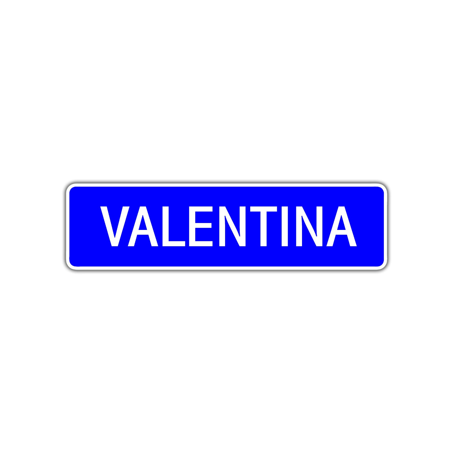 Valentina Street Sign Children Name Room Plate