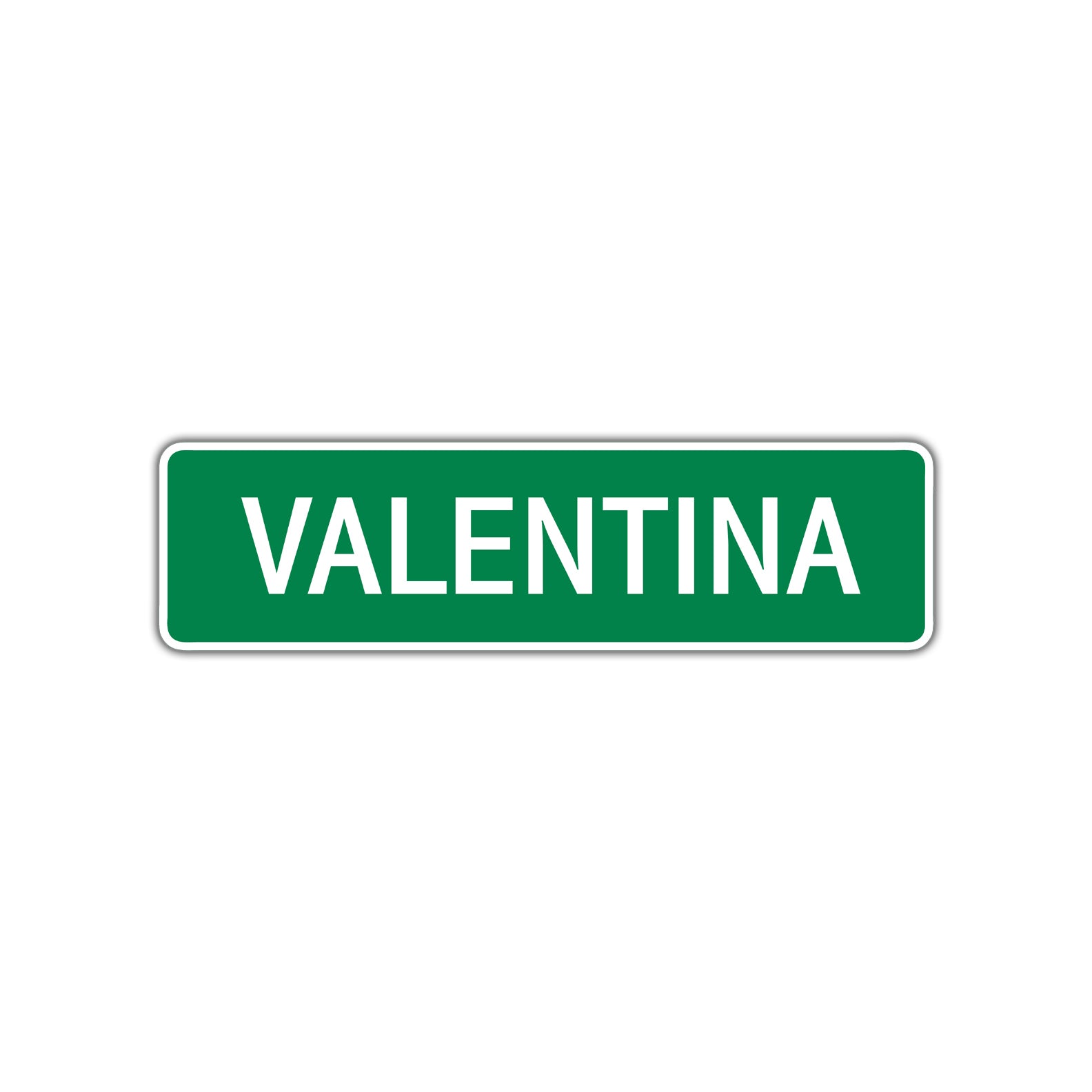 Valentina Street Sign Children Name Room Plate