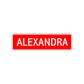 Alexandra Street Sign Children Name Room Plate