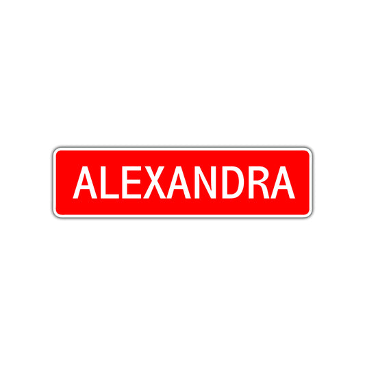 Alexandra Street Sign Children Name Room Plate
